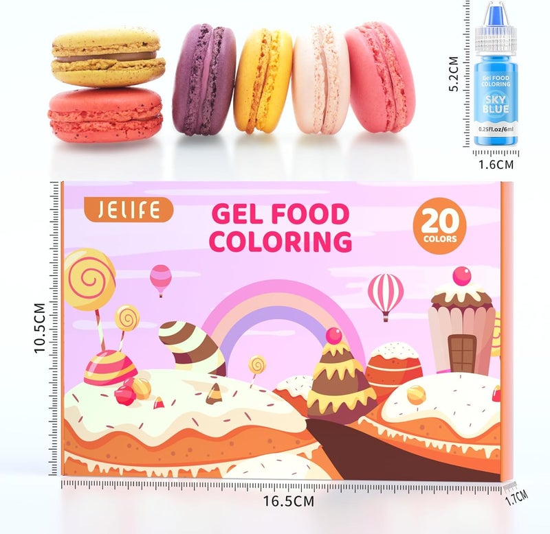 Jelife 20 Colors Gel Food Coloring Set - Image 5